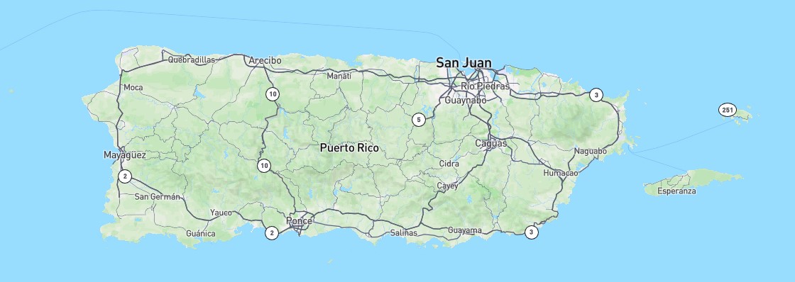 Service area map